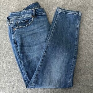 LOFT Outlet Curvy Skinny Ankle Jeans Women 14 Blue Denim Stretch Casual Classic
